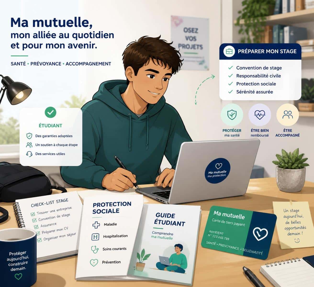 découvrez l'importance de la mutuelle pour les étudiants en stage et comprenez la couverture réelle offerte pour être bien protégé durant cette période clé.